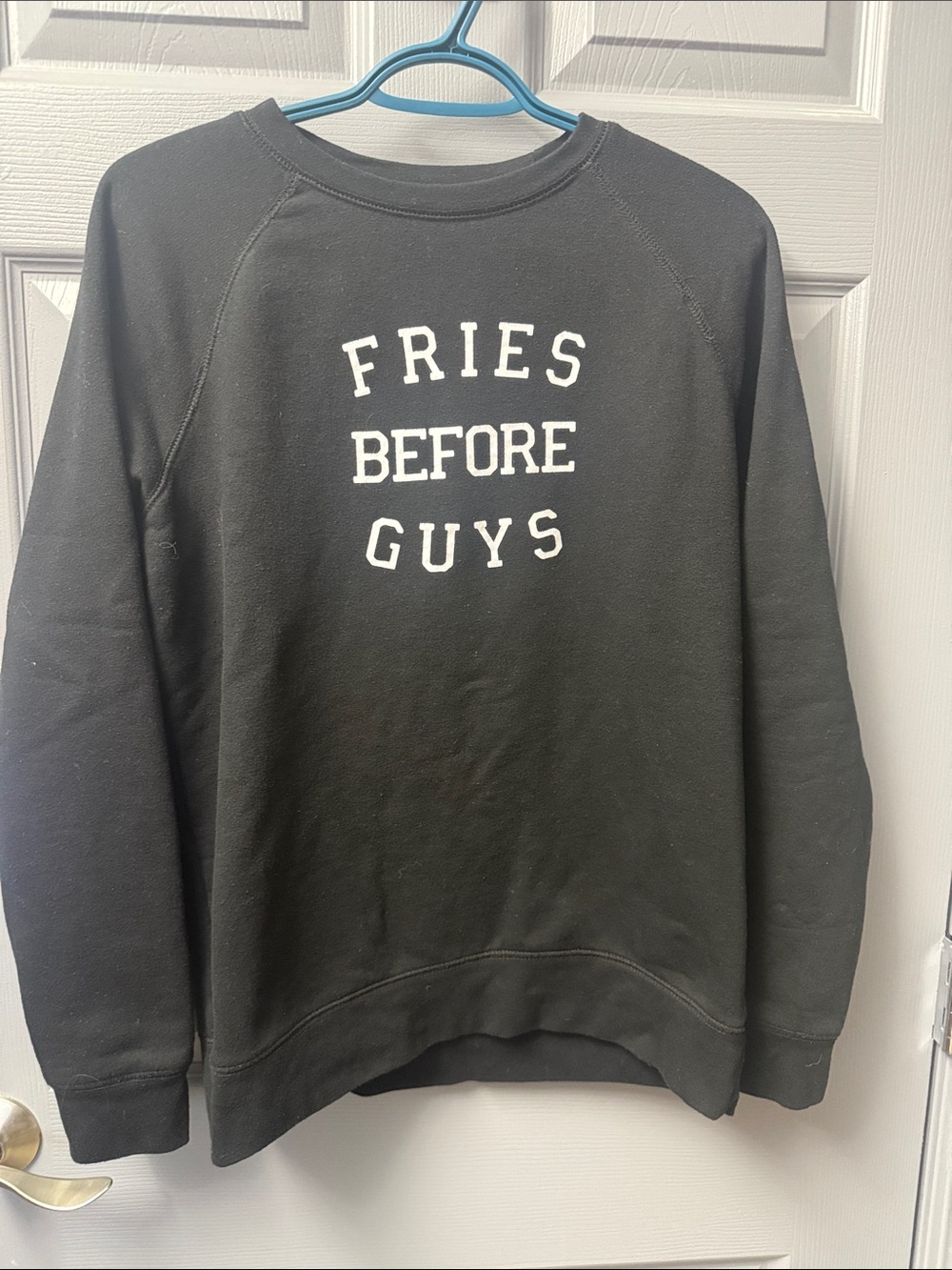 Brunette The Label Black 'Fries Before Guys' Graphic Crewneck